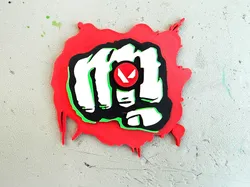 Valorant Fist Bump Celebration Spray - Fist Bump Spray - Graffiti Fridge Magnet - Fist_Bump_Spray - Free 3D Print Model