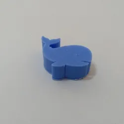 Whale Meeple Silhouette – 3D Printable Game Token