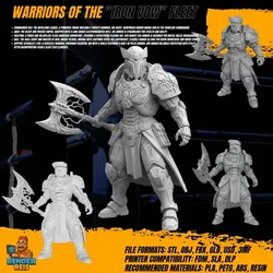 3D Printable Armored Sentinel: Mighty Warrior Figure – Symbol of Justice & Strength