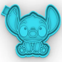 Baby Stitch sitting - freshie mold - STL for silicone mold