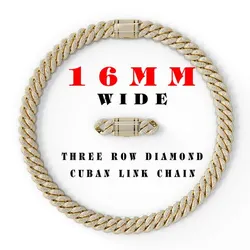 FULL LOCK BOX 16mm Wide CUBAN Link Chain - SOLID