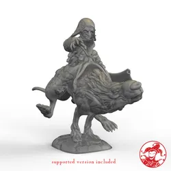 Goblin Rat Rider 1 inch base, 32 mm height Medium miniature