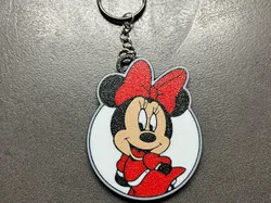 Minnie inspired keychain  - Free 3D Print Model