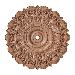 Rosette No. 074 - STL Baroque Ceiling Medallion with Shell and Scroll Pattern
