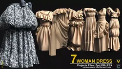 WOMAN DRESS 3D model