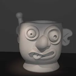 Crazy Face Planter – Funny 3D Print Pot STL Model