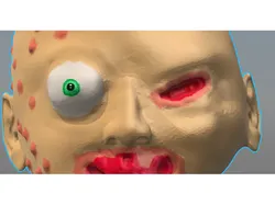 creepy baby head