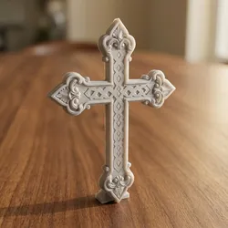 Cross with Carved Details
