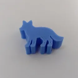 Fox Meeple Silhouette – 3D Printable Game Token