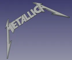 Metallica Name Logo (With Magnetic Mounting Options)