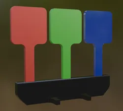Paint test paddle with base