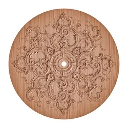 Rosette No. 081 - STL Ceiling Medallion with French Rococo Scrolls and Central Hole
