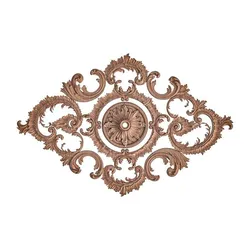 Rosette No. 118 - STL File with Diagonal Baroque Acanthus Design