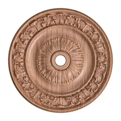 Rosette No. 128 - STL File with Acanthus Crown and Sunburst Center