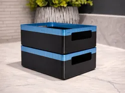 Stackable Large Basket Storage Box Customizable - Free 3D Print Model