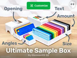 Ultimate Sample Box (customizable filament swatch box)