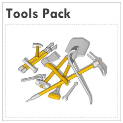 WWII Tank Accessories – Tools Pack [1/14 Scale | 10 Tools  | 24 Pieces]