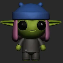 alien in hat