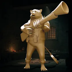 Bearman with a Banjo – STL Model for 3D Printing