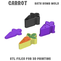 Carrot bath bomb mold