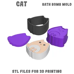 Cat bath bomb mold