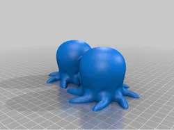 Cute octopus'es holding hands