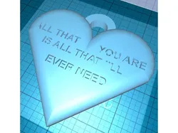 Heart With Ed Sheran slogan keyring