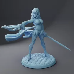 Hellsin, Vampire Huntress ( Female Ranger / Vampire Hunter / Fighter with Hand Crossbow & Rapier )