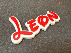 Leon Waldo Name Tag - Free 3D Print Model