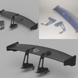 Liberty Walk Swanneck Spoiler 1:18 FOR BOOST WARS GTR R35