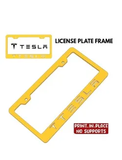 LICENSE PLATE FRAME TESLA - LICENSE PLATE FRAME TESLA. PRINT IN PLACE WITHOUT BRACKETS