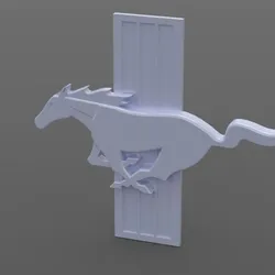 MUSTANG LOGO 3D MODELING STL