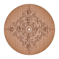 Rosette No. 158 - STL File for Neoclassical Floral Ceiling Medallion with Chandelier Hole