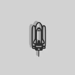 Space Rocket Decoration - 2D Art