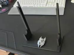 The Witcher Ciri Sword Stand with Lynx Medallion - Free 3D Print Model