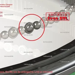 Tiger tank Turret Bearing Ball.(STL-16-35)