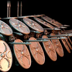 Auxilia Spearmen on foot - LEGIO IX HISPANA - Cursed Legion of Moloch
