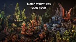 Bionic structures Low-poly 3D model