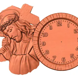 clock with christ face