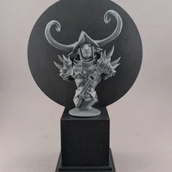 Diorama stand with removable round backdrop