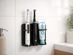 Dual Oral-B Toothbrush and Toothpaste Wall Holder - Free 3D Print Model