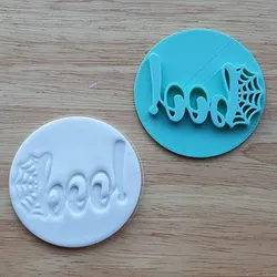 HALLOWEEN BOO COOKIE CUTTER STAMP - SPOOKY 3D PRINTED STL FILE - ULTRA-SHARP 7CM CIRCLE CUTTER FOR PARTY BAKING TREATS