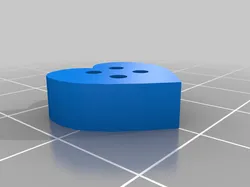 Heart-Shaped Button for Clothing
