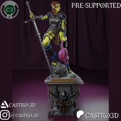 LaeZel - Champion of Vlaakith - Baldurs Gate 3 Mini Collection 3D print model
