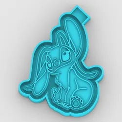Lilo Stitch - Angela sitting - freshie mold - STL for silicone mold