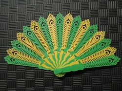 Peacock Feather Fan Threadless Hollow A1 mini Dual Color Version - Free 3D Print Model