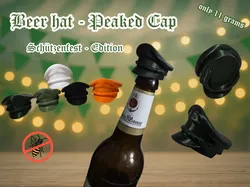 Peaked Cap - Beer Bottle Cap - beer bottle cap - Free 3D Print Model