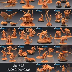 Psionic Overlords Set / Mind Eater Underground Cave Collection / Pre-Supported