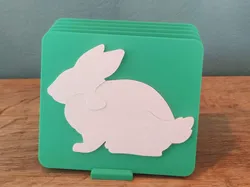 Rabbit toddler silhouette puzzle - Free 3D Print Model