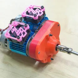 RC GearBox Double  motor 550 gear metal